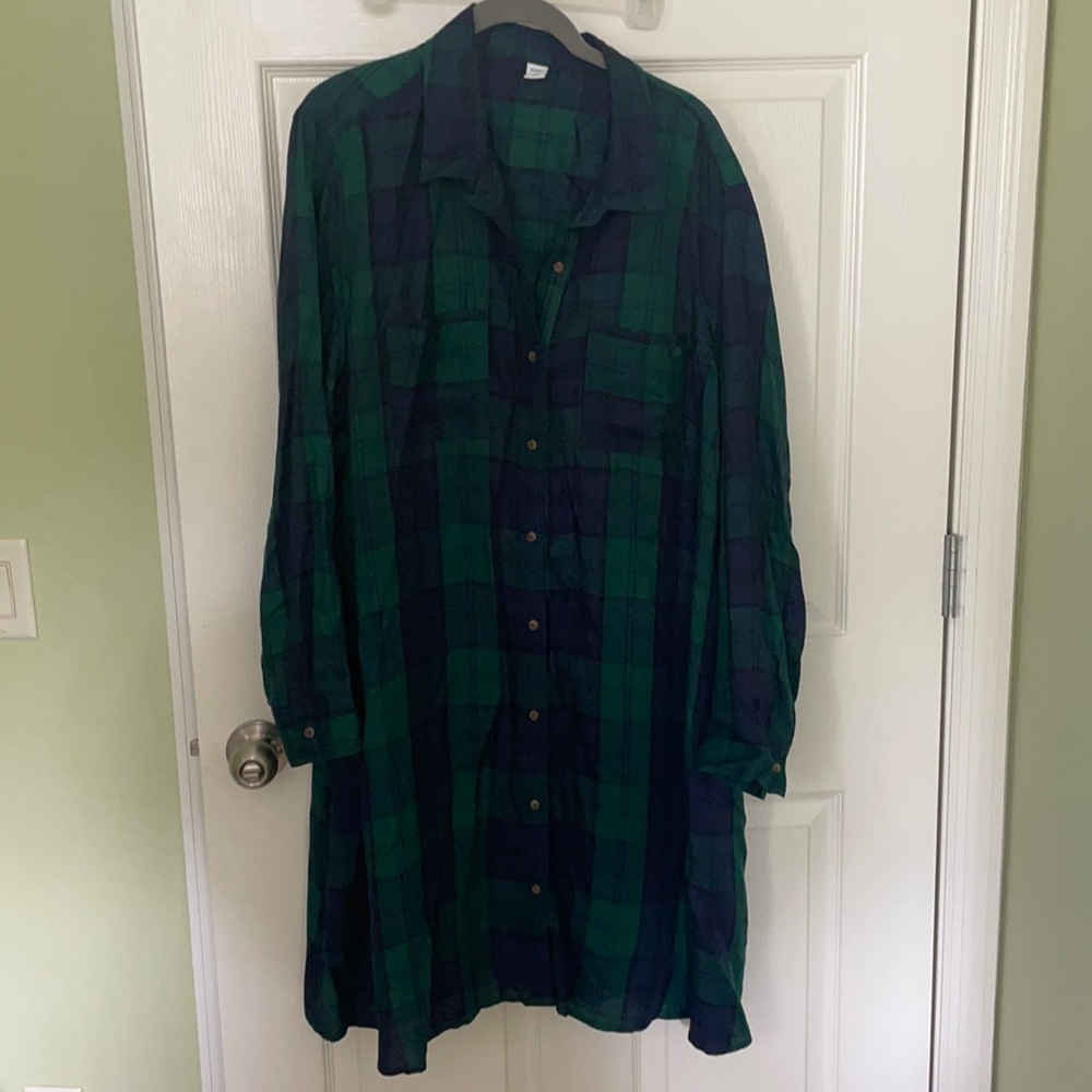 Navy plaid dress